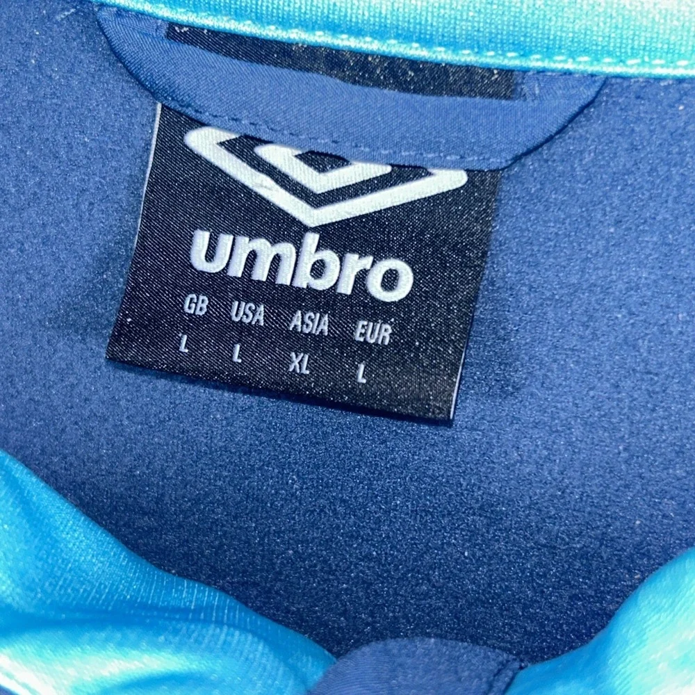 Umbro England Rugby Full Zip Long Sleeved Hoodie Training Top Mens L Blue